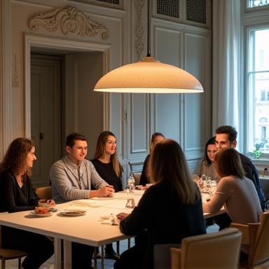 Notre équipe en réunion dans le showroom Lyonnais
